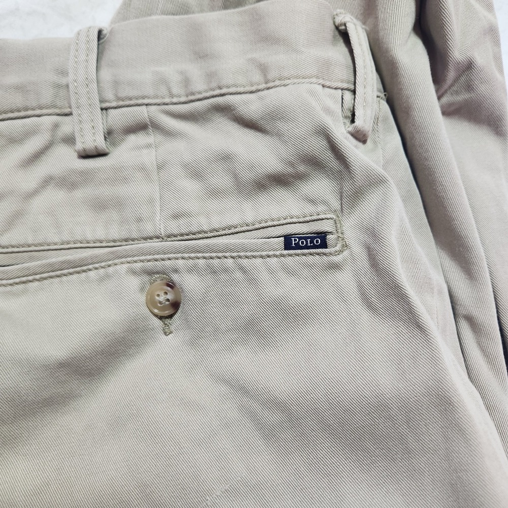 Polo Ralph Lauren Khaki Pants Men 36x32 Classic Fit Beige Chinos Casual Preppy - Picture 11 of 14
